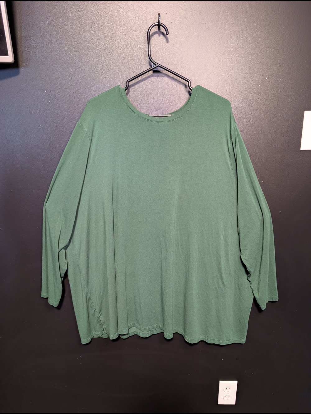 Old Navy Dark Green V-Neck Long Sleeve Top